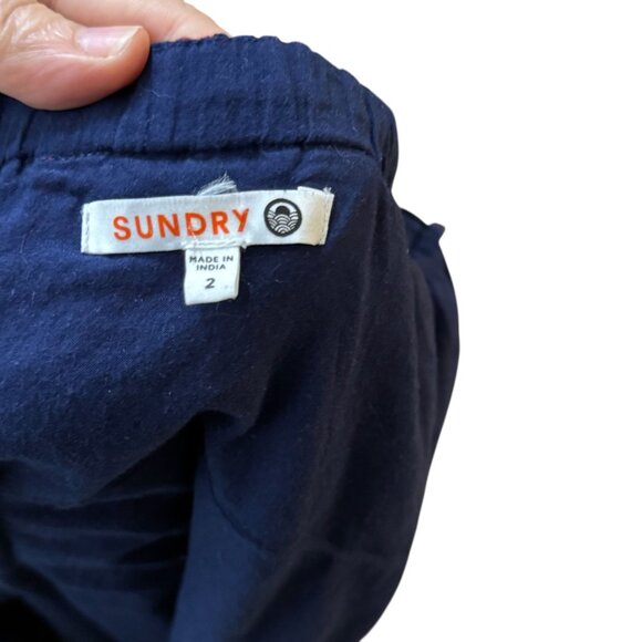 Sundry Anthropology Womens Red & Navy Floral Tiered Maxi Skirt Aloha Floral sz 2 - Picture 7 of 7